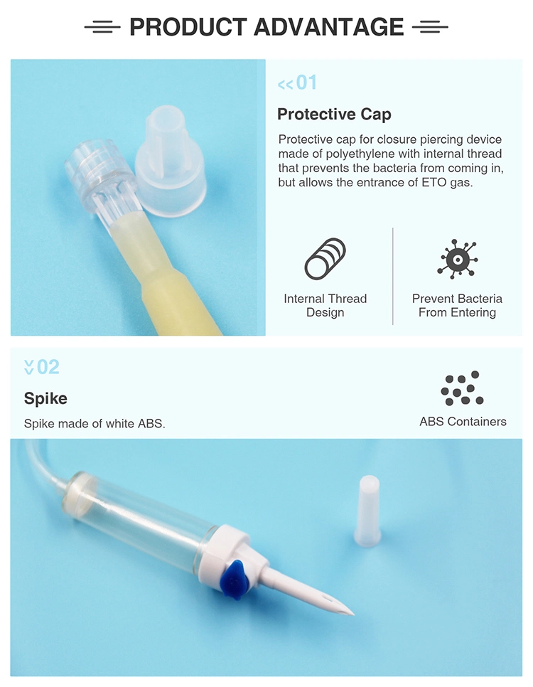 Hot Selling with Flow Regulator Needleless Adapters IV Infusion Set Burette