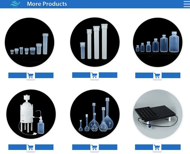 PFA 500ml Gas Washing Bottle Screw Cap Icp-Ms Labware Resistant to HCl Hf