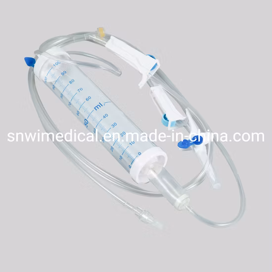 Set per infusione medica sterile monouso con buretta monouso da 100 ml o 150 ml
