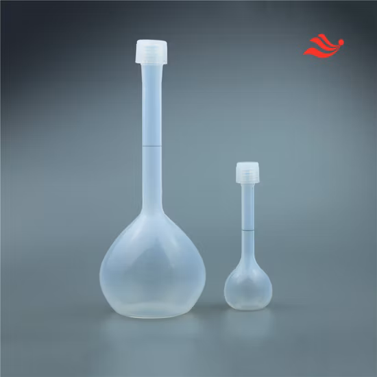 Matraccio volumetrico in PTFE da 50 ml con misura da laboratorio, resistente alla corrosione